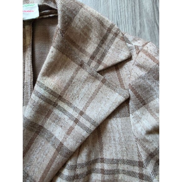 Glen Echo Sportswear Plaid Wool Womens Blazer & Wide-Leg Pants Set Size 8 - Picture 13 of 15